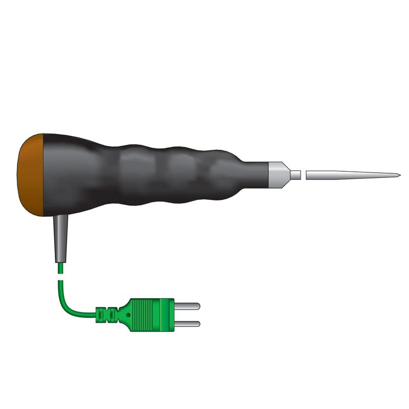 ETI 143-163 | Waterproof Thermocouple Penetration Probe | Brown, straight lead, Type K - generaltechuae