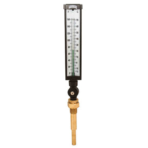 Winters TIM103-6AC-R-UV | Industrial 9” Thermometer | 3/4” NPT with thermowell |  0°F to 160°F & -15°C to 70°C