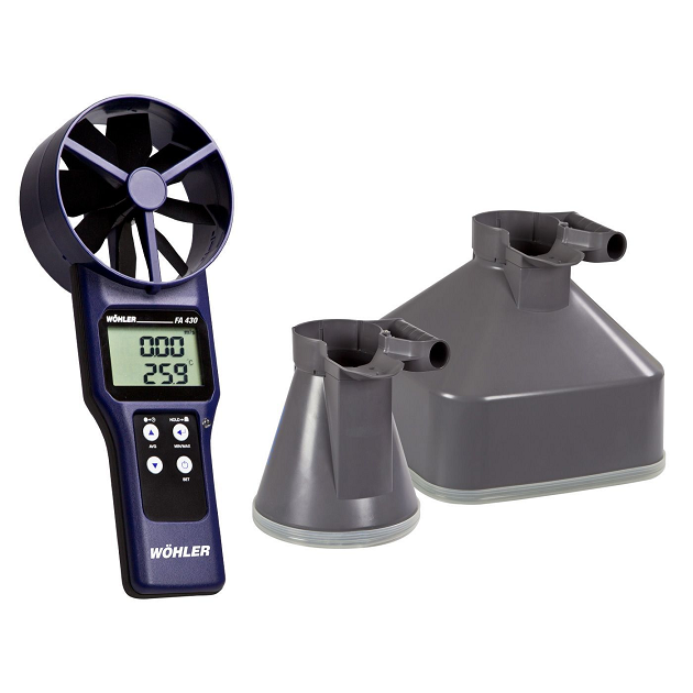 Wohler FA 430 (incl. CO2) | Fan Anemometer set with funnel
