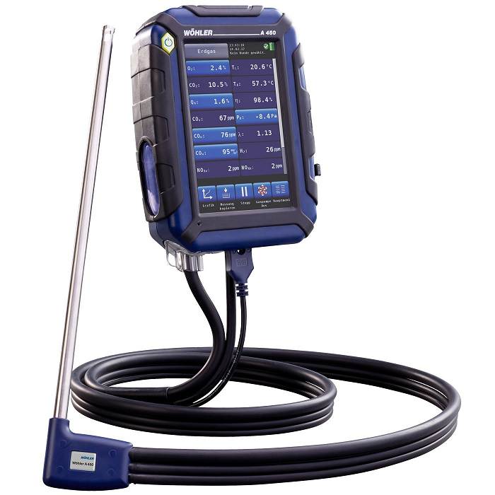 Wohler A 450 CO+NO | Flue gas analyzer | 10,000 ppm Co-Sensor and 3,000 NO-Sensor