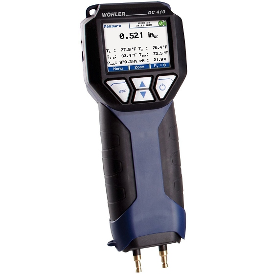 Wohler DC 410 FLOW | Pressure Differential & Flow Meter