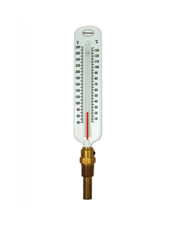 Brannan 200/002/0 | Steel Cased Hot & Chilled Water Thermometer | +5 to +135 °C/°F, back connection (90° angle) - generaltechuae