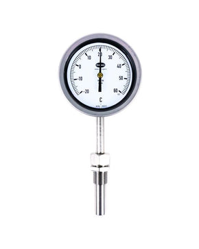 Brannan 310/987/0 | Liquid Expansion Dial Thermometer | 150 mm, 0 to +160 °C, bottom entry, 250 mm stem, sliding union - generaltechuae