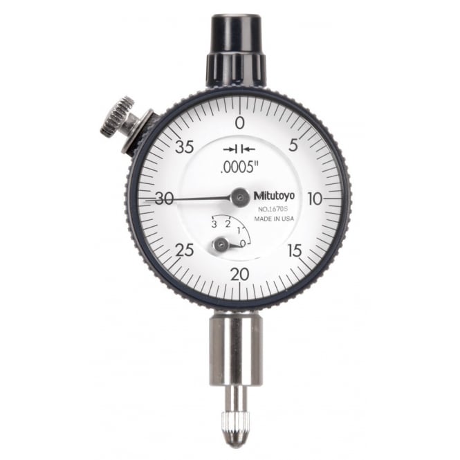 Mitutoyo 1670S Compact Dial Indicator Range 0.1", Graduation 0.0005"