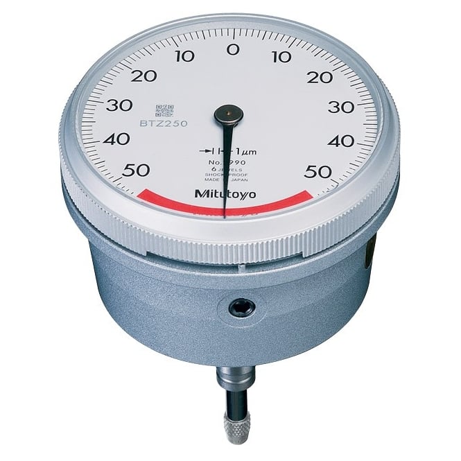 Mitutoyo 2990 One Revolution High Resolution Back Plunger Dial Indicator Range 0.1mm, Graduation 0.001 mm